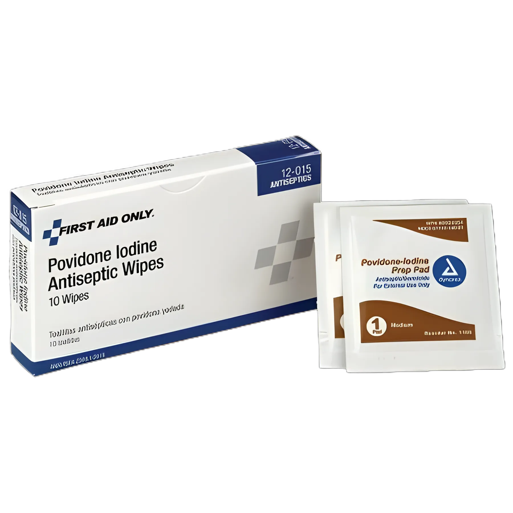 PVP Prep Pad First Aid Only 10% Strength Povidone Iodine Individual Packet Medium NonSterile