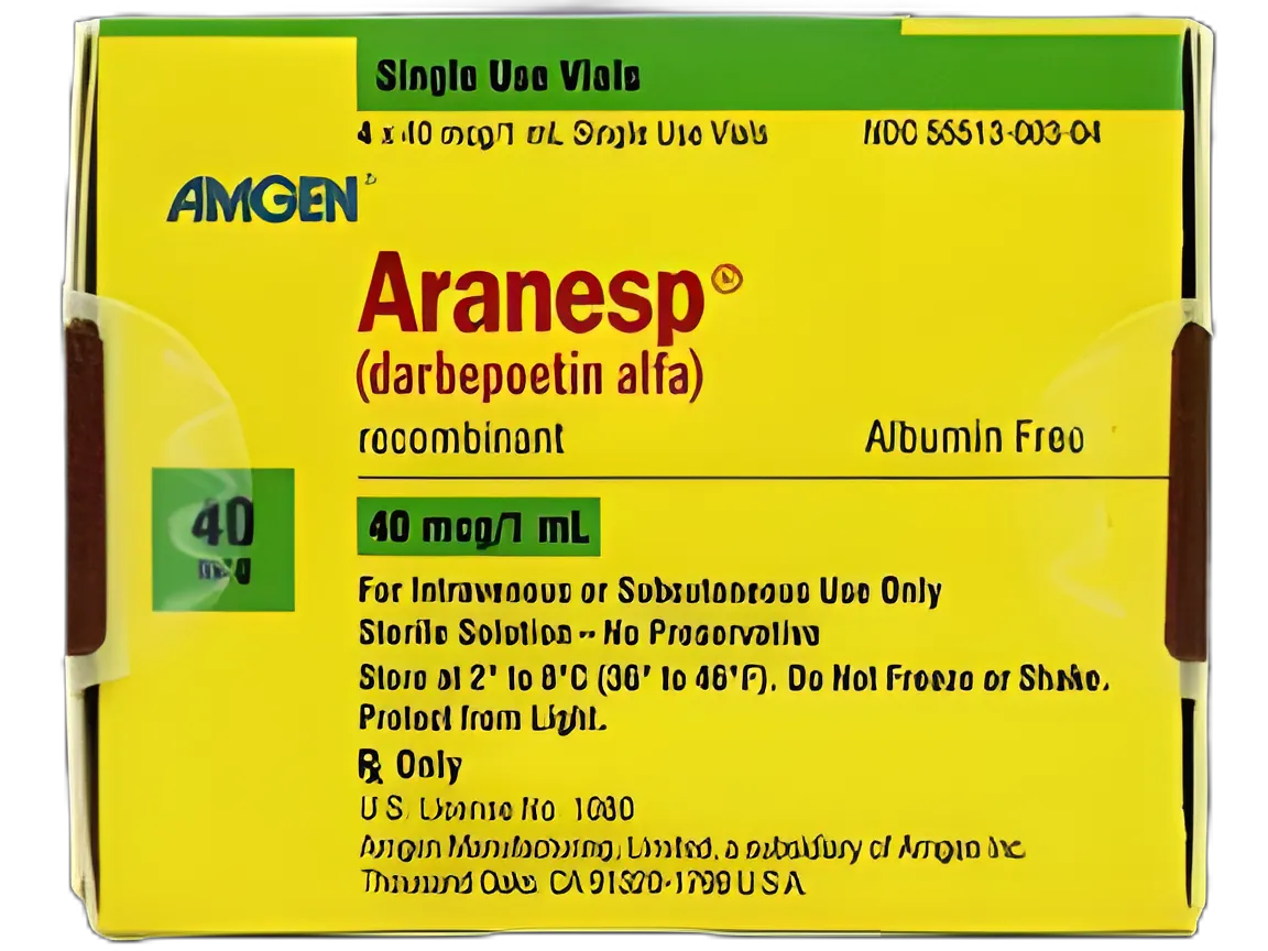 Aranesp® Darbepoetin Alfa in Polysorbate Solution 40 mcg / mL Injection Single-Dose Vial 1 mL