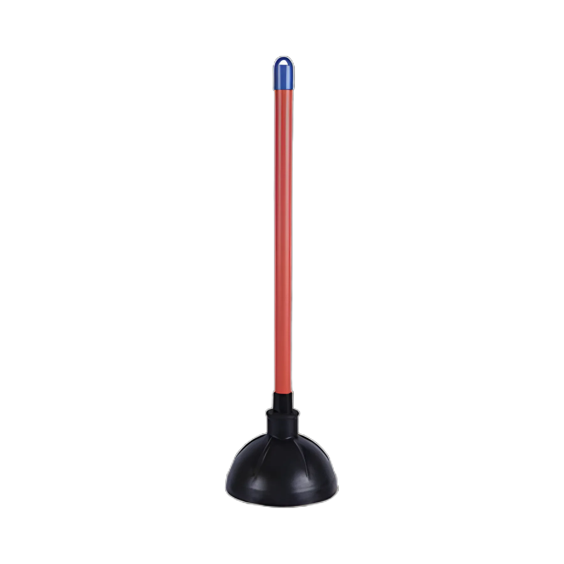 Professional Grade Toilet Plunger with 18" Plastic Handle for Healthcare Facilities