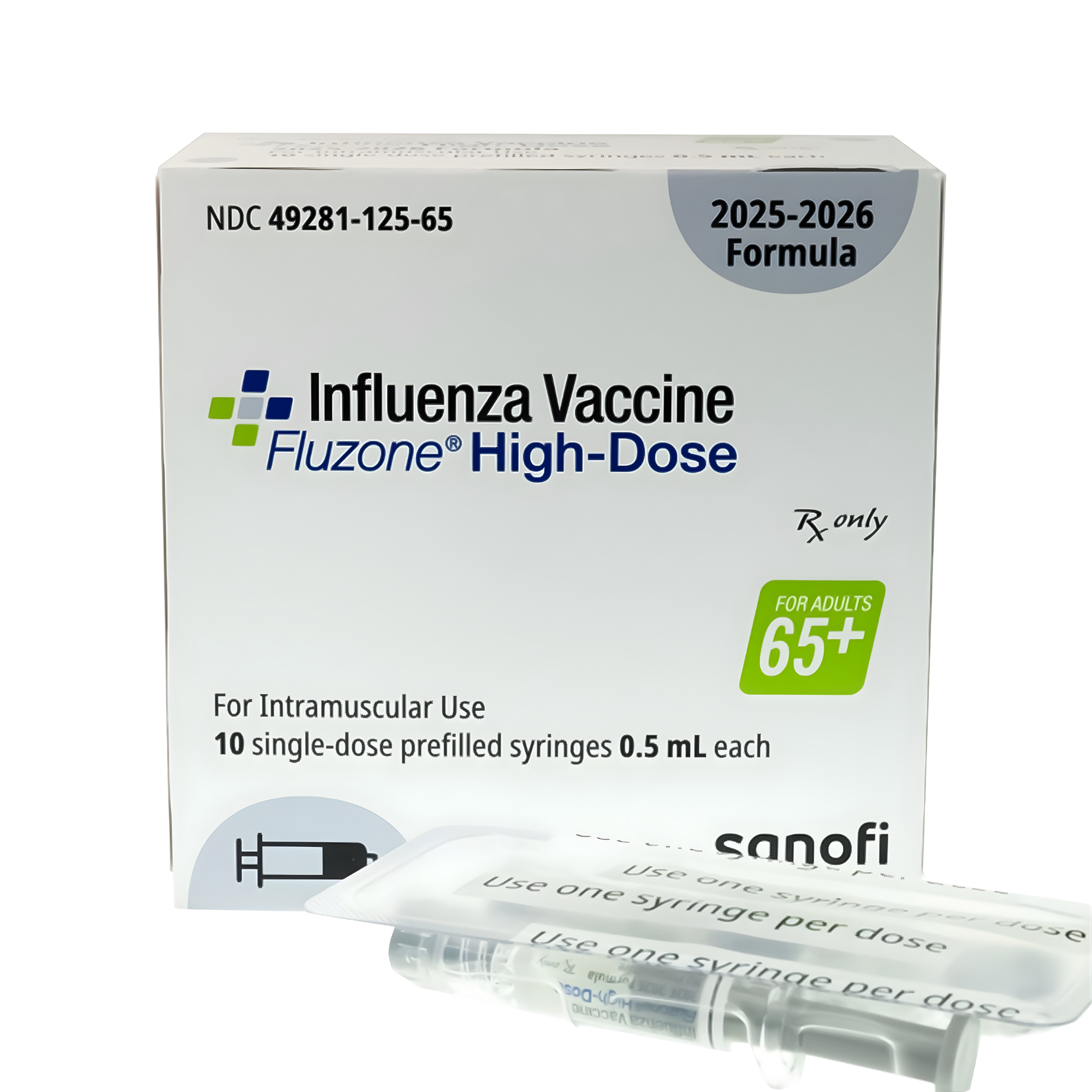 Fluzone Trivalent High-Dose 2025 - 2026 Influenza Virus Vaccine, Trivalent Inactivated, Preservative Free 180 mcg / 0.5 mL