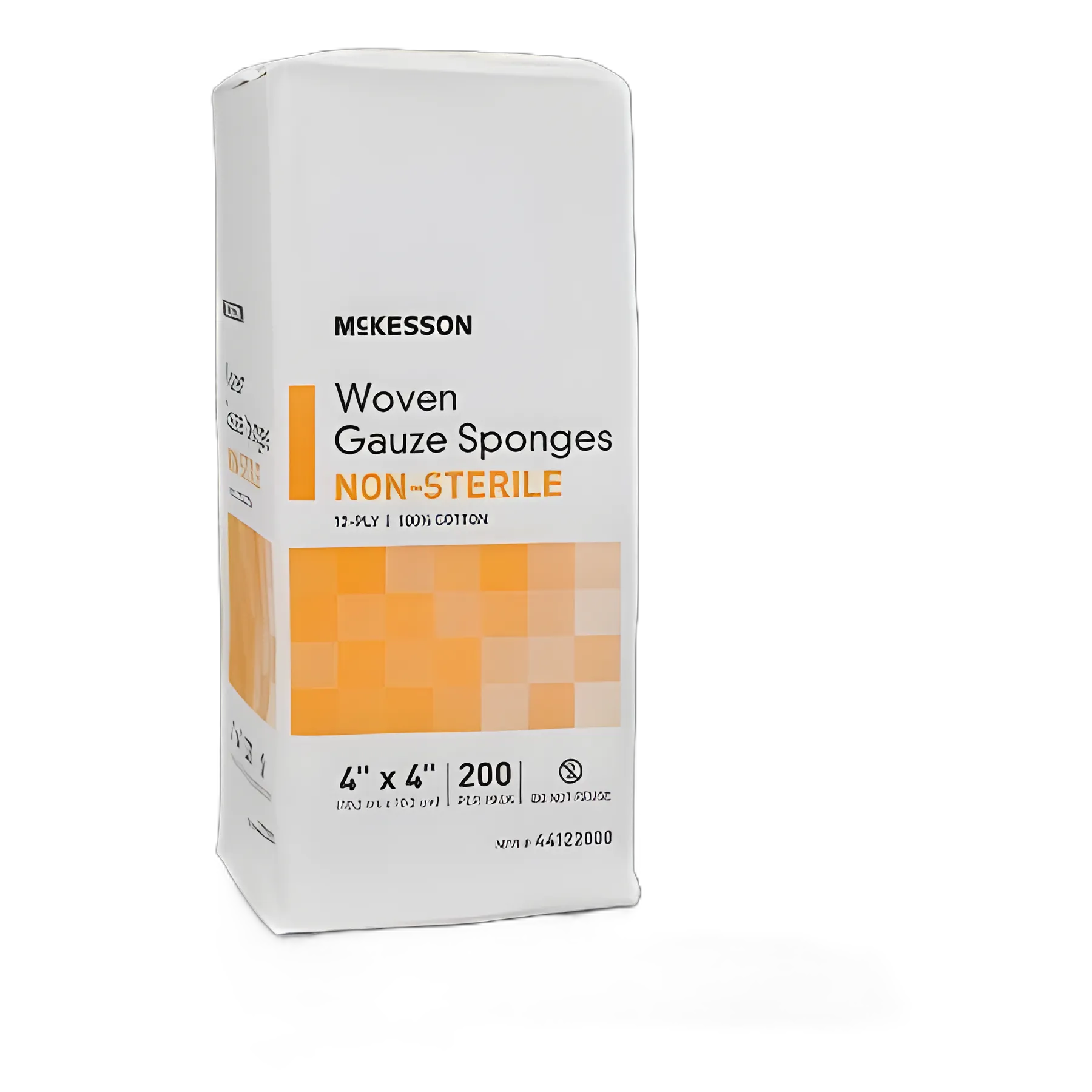 Gauze Sponge McKesson 4 X 4 Inch 200 per Pack NonSterile 12-Ply Square - 44122000