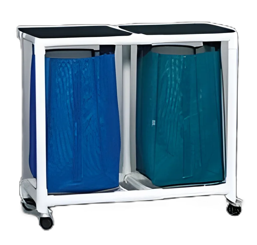 Double Hamper with Bags Standard 4 Casters 39 gal. - VL LH2 FP LP