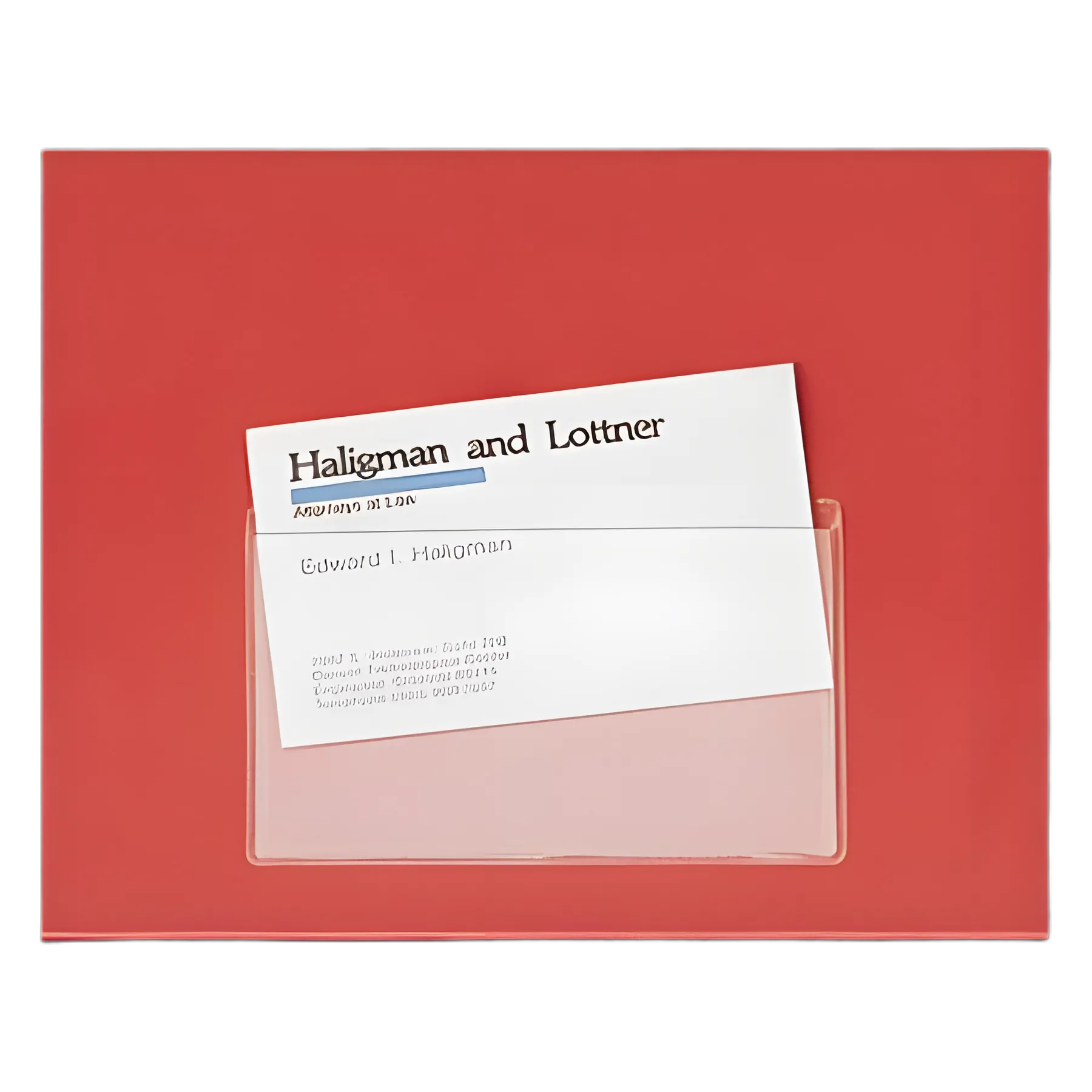 HOLD IT Poly Business Card Pocket, Top Load, 3.75 x 2.38, Clear, 10/Pack