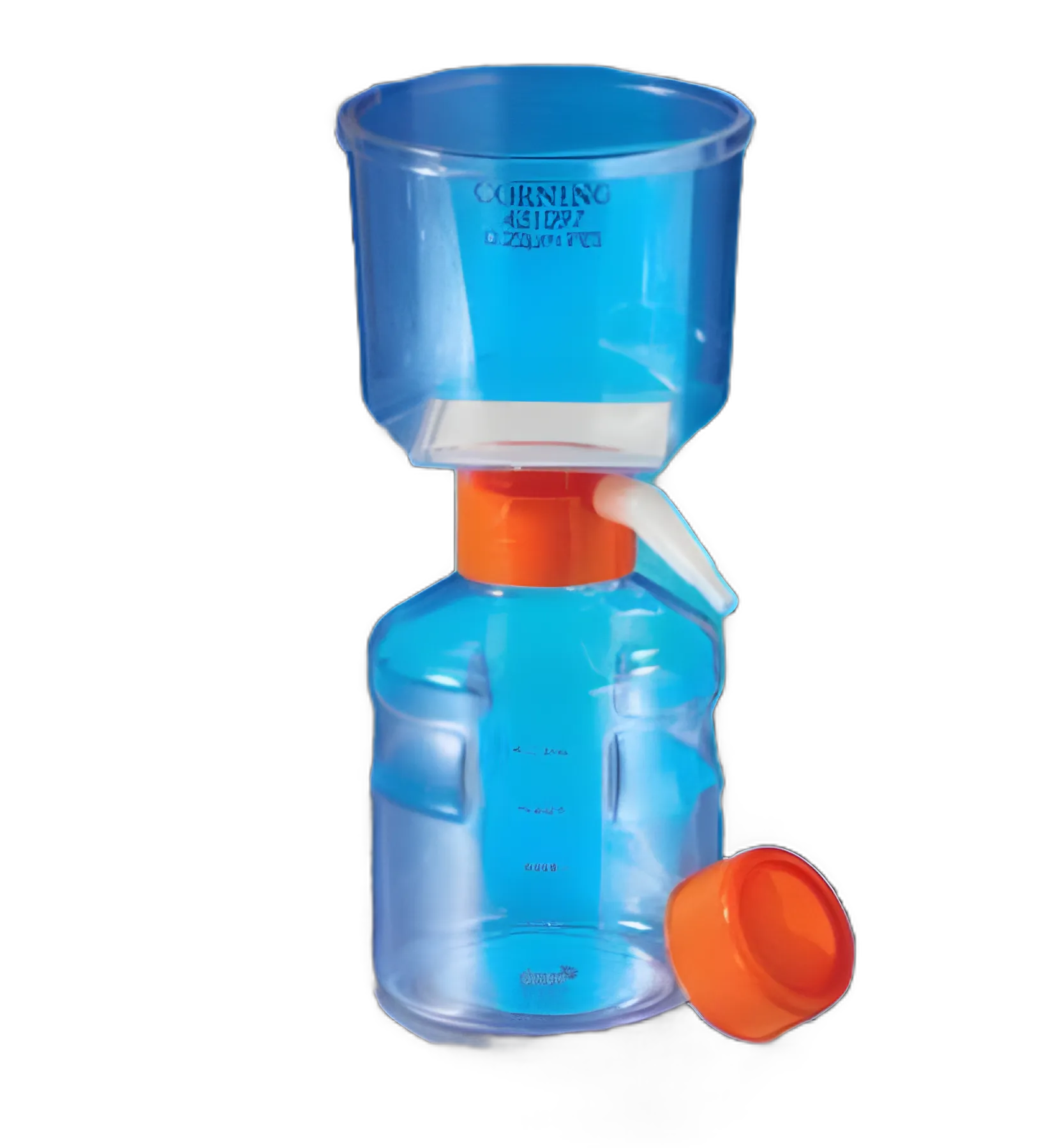 Vacuum Filter 250 mL, 0.2 µm Pore Size, 19.6 cm2 Filtration Area, PES Membrane, Angled Hose Connectors, Sterile, Disposable, Graduated, 49.5 X 49.5 mm Square Membrane Filter For 4.5 cm Bottle Neck