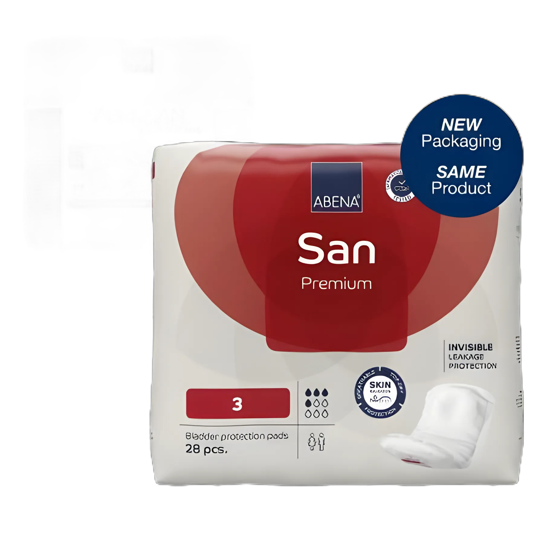 Bladder Control Pad Abri-San™ Premium #3 12 Inch Length Moderate Absorbency Fluff / Polymer Core One Size Fits Most