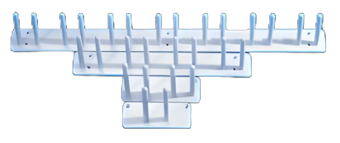 Apron Rack Wall Mounted 4 Hooks White