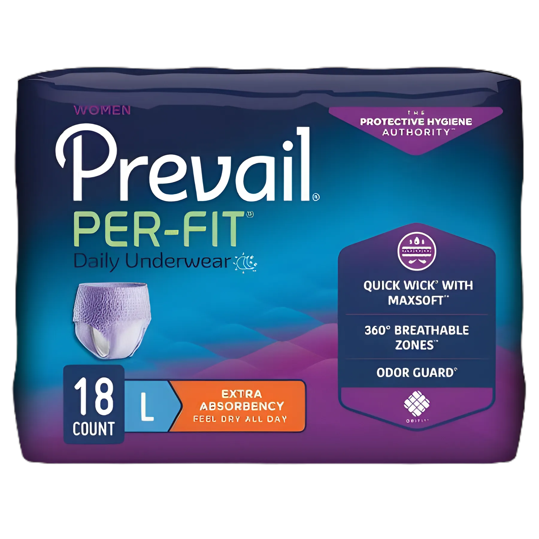 Prevail® Per-Fit® Women's Large Absorbent Underwear for Moderate Incontinence