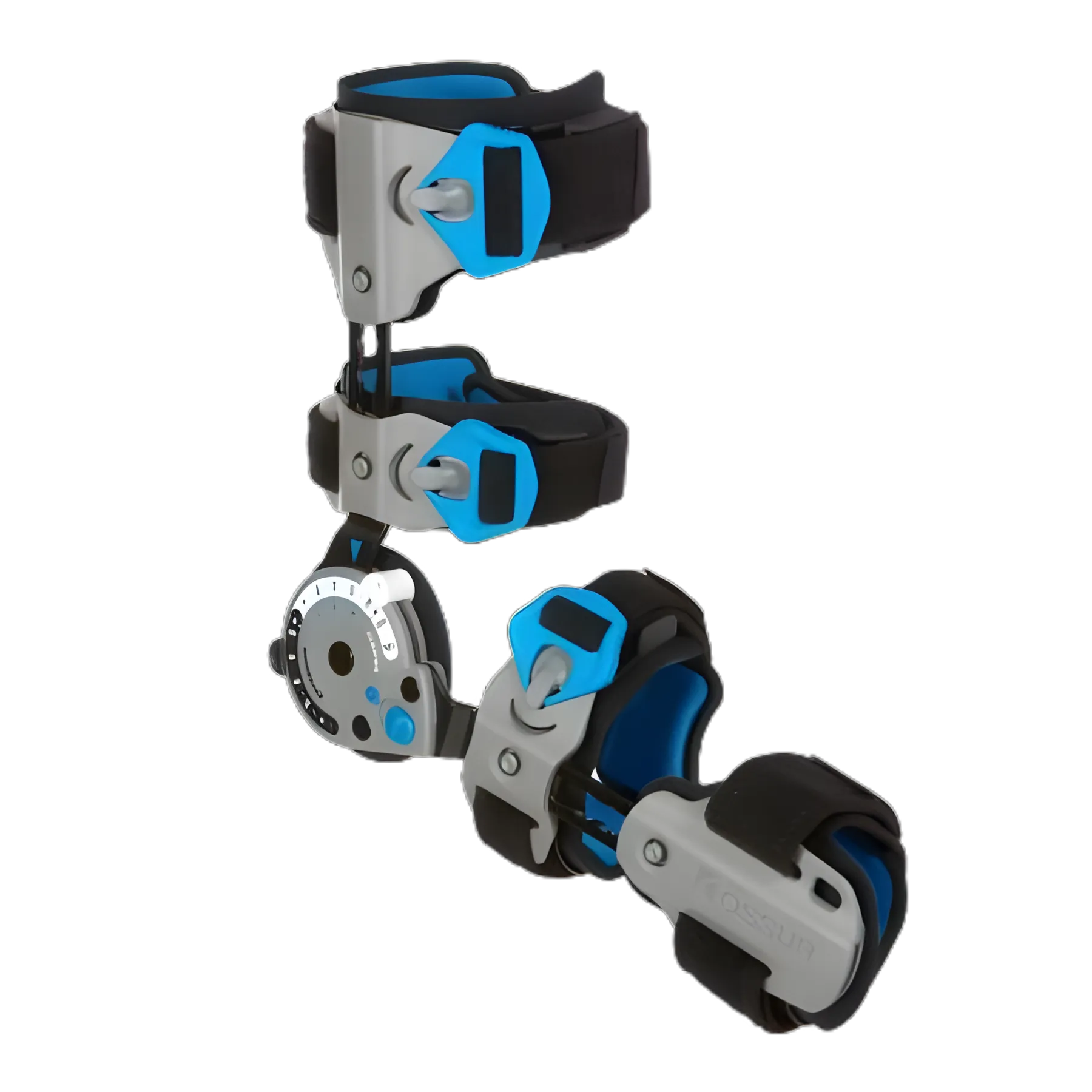Post-Op Elbow Brace Rebound® One Size Fits Most D-Ring / Hook and Loop Strap Closure Left Arm Black / Blue / Gray