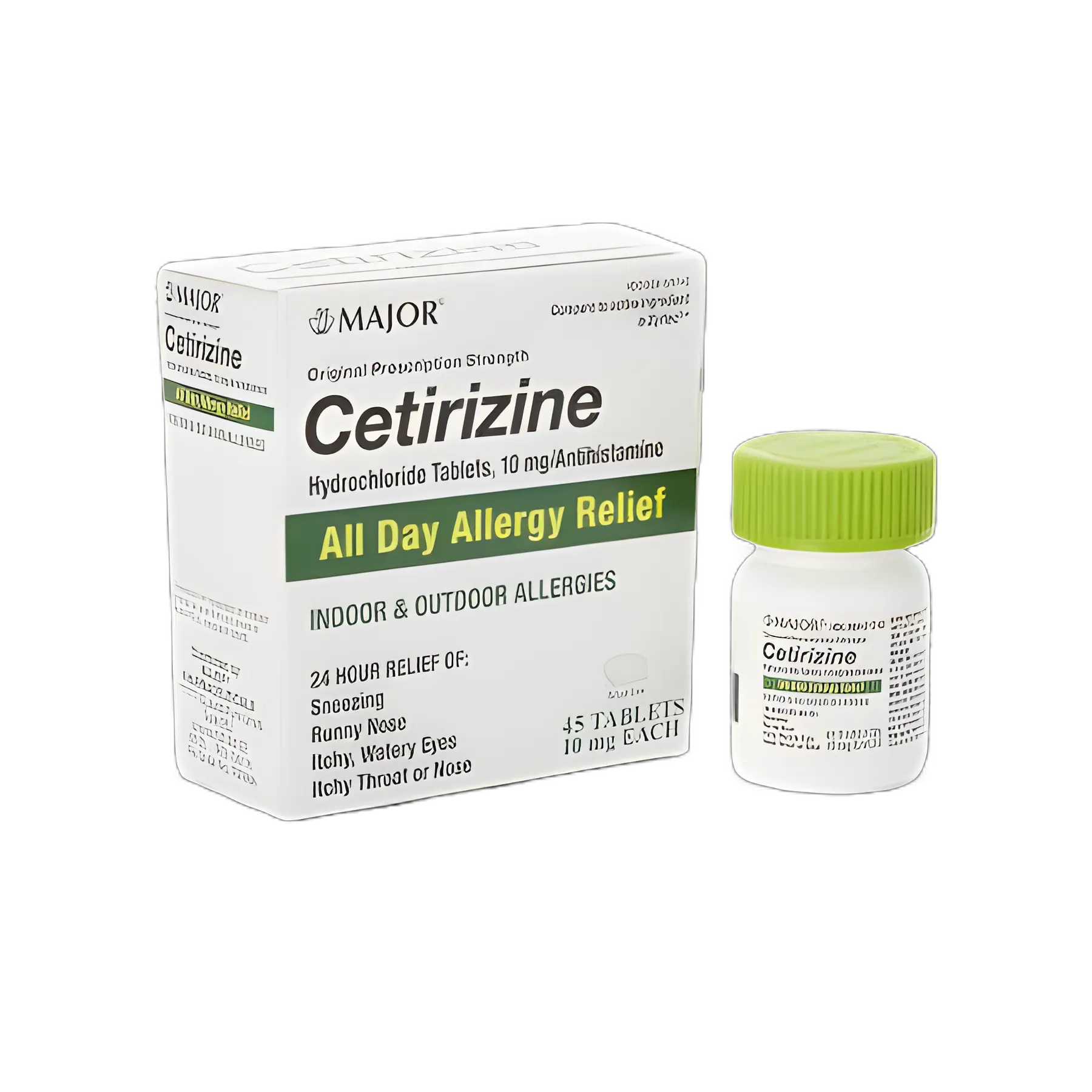 Major® Cetirizine HCl 10 mg Allergy Relief Tablets - 45 Count