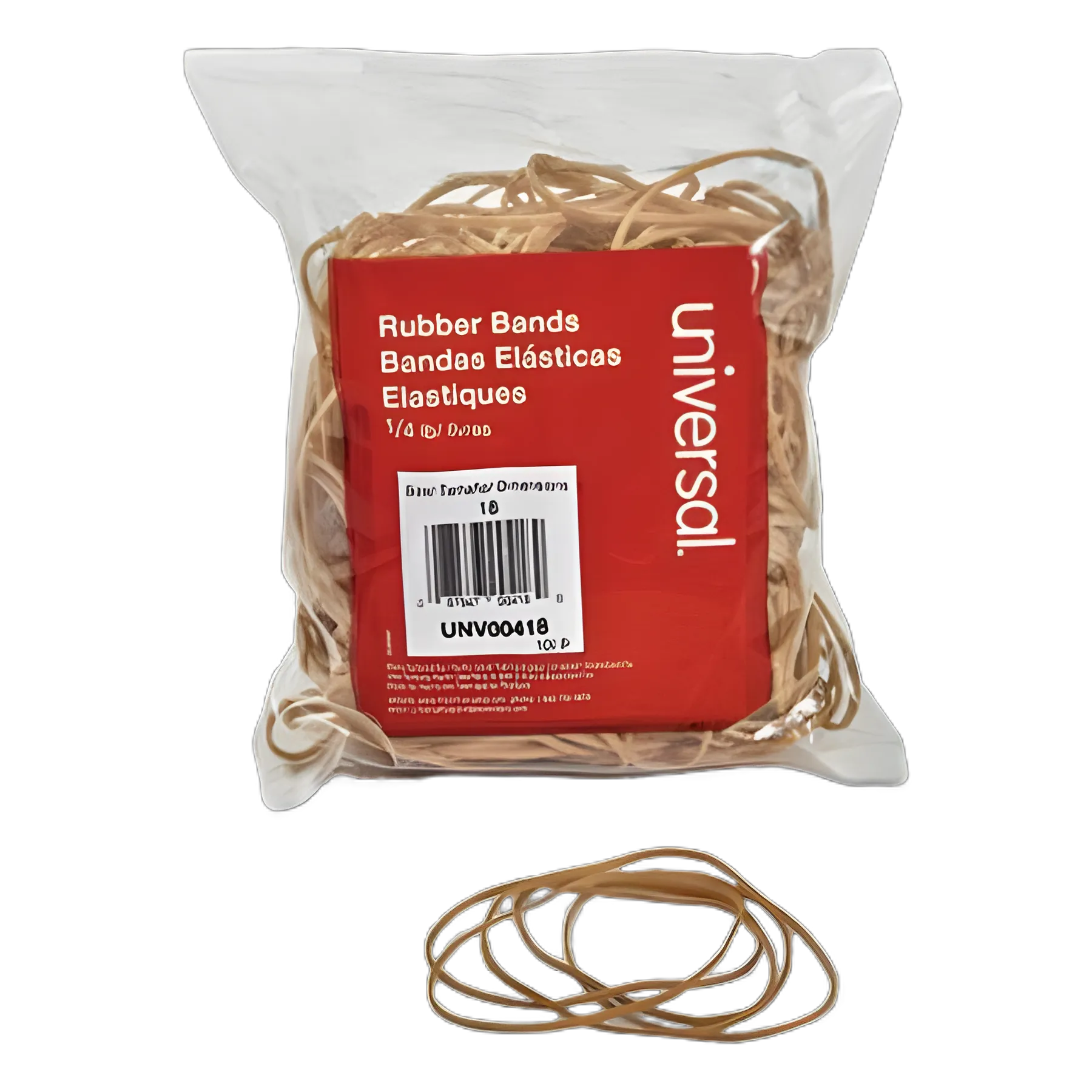 Rubber Bands, Size 18, 0.04" Gauge, Beige, 4 oz Box, 400/Pack