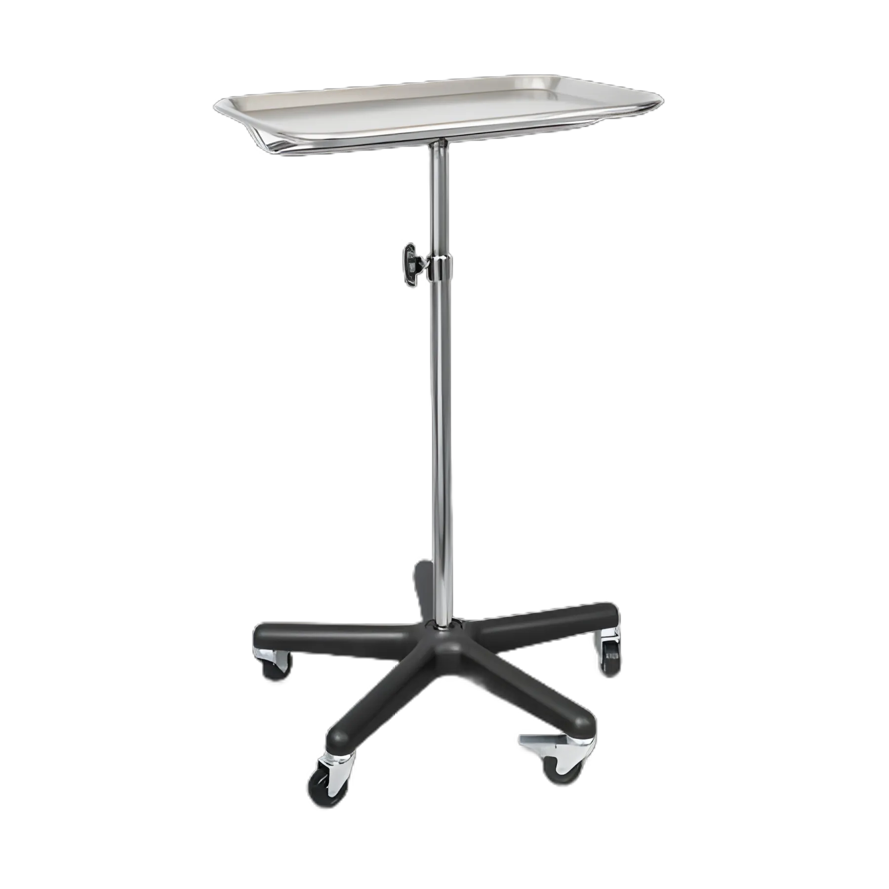 Mayo Instrument Stand Mayo Tray Five Leg Base 28 to 48 Inch Height Range 19 Inch