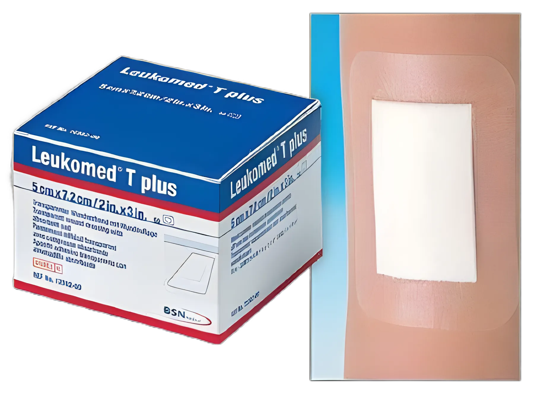 Transparent Film Dressing with Pad Leukomed®T plus 2 X 3 Inch 2 Tab Delivery Rectangle Sterile