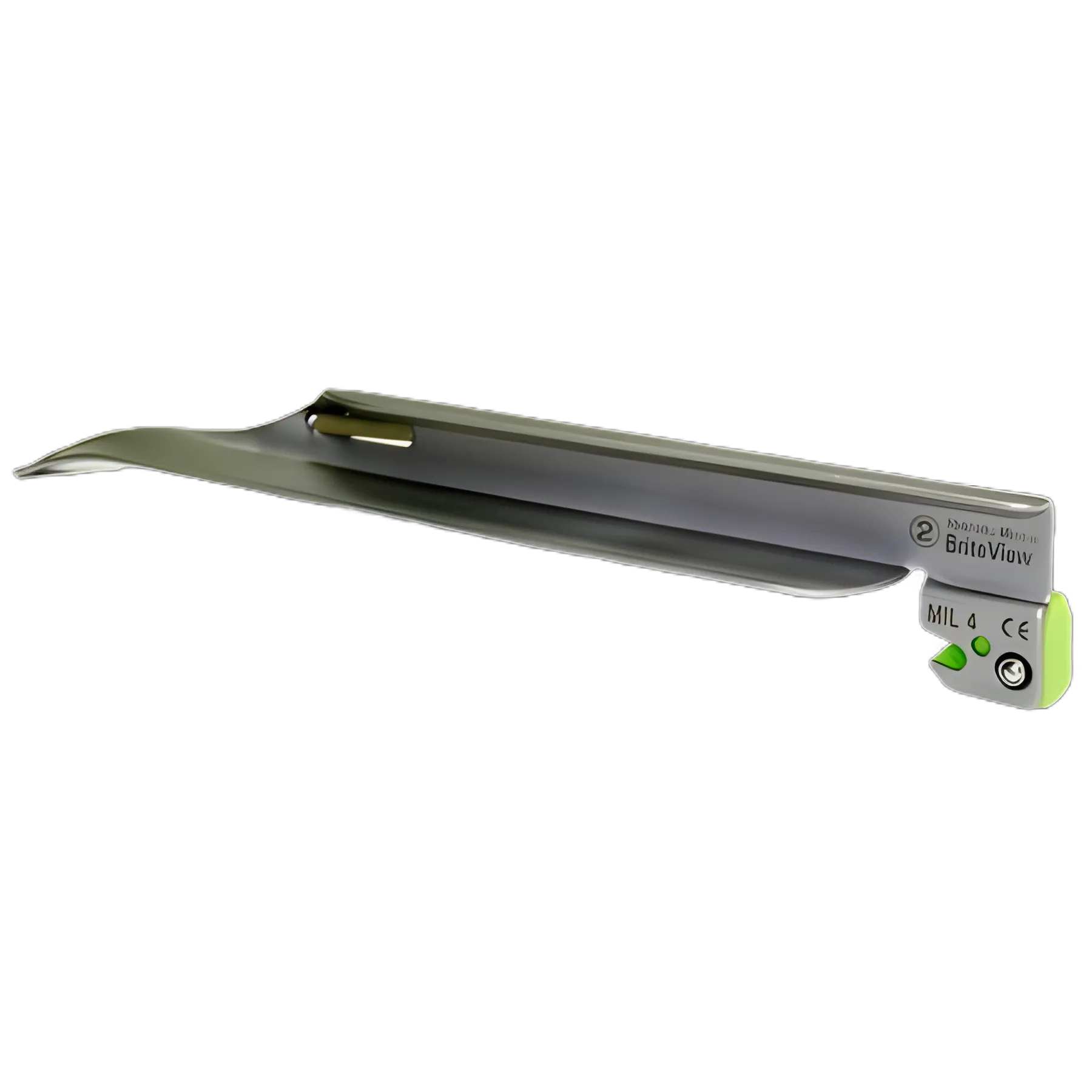 BriteView® Miller Size 4 Laryngoscope Blade for Large Adults - Stainless Steel