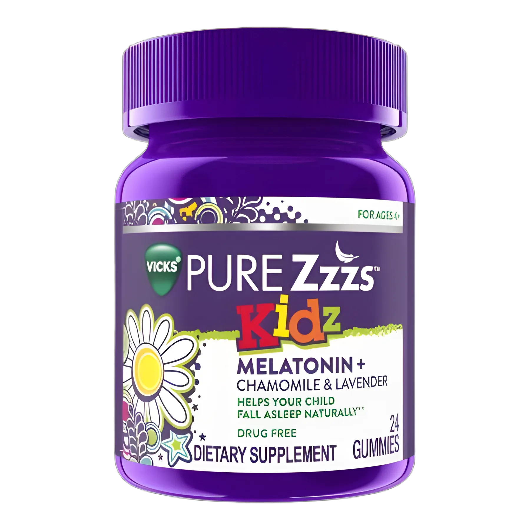 Children's Sleep Aid Vicks® Pure ZZZ's 24 per Bottle Gummy