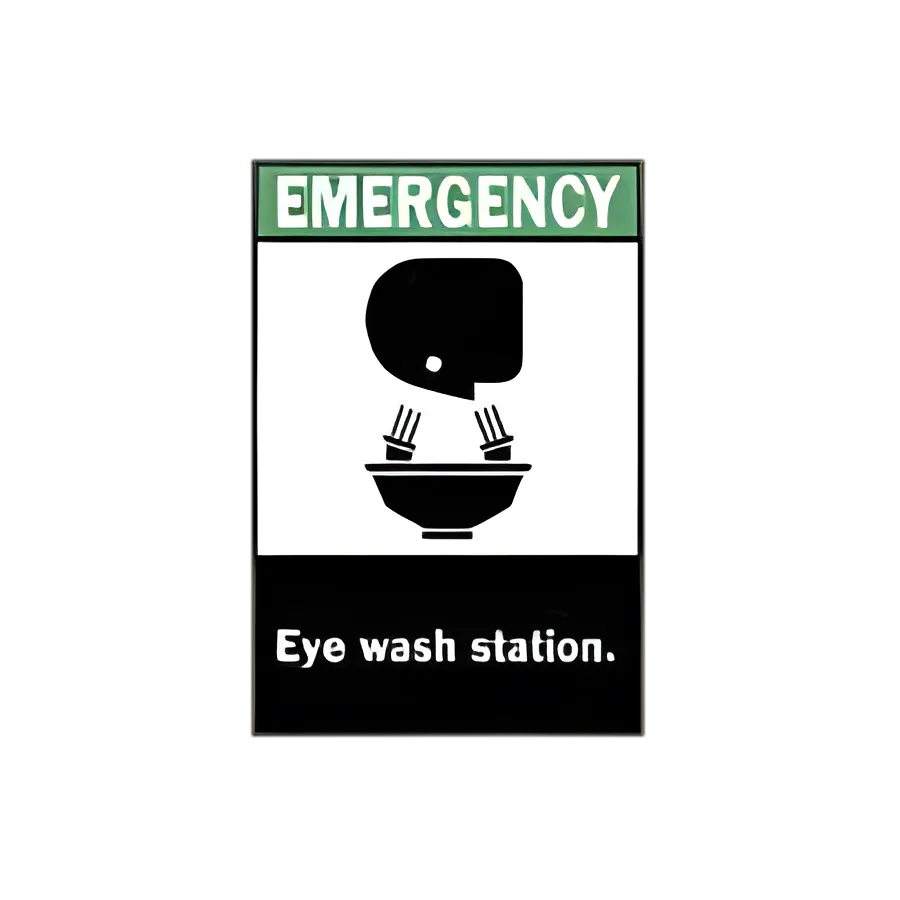 Wall Sign First Aid Sign Emergency Eye Wash Station With Pictogram