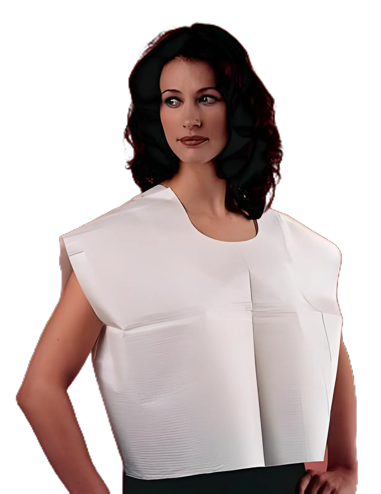Exam Cape Tidi® White One Size Fits Most Front / Back Opening Without Closure Unisex - 910415