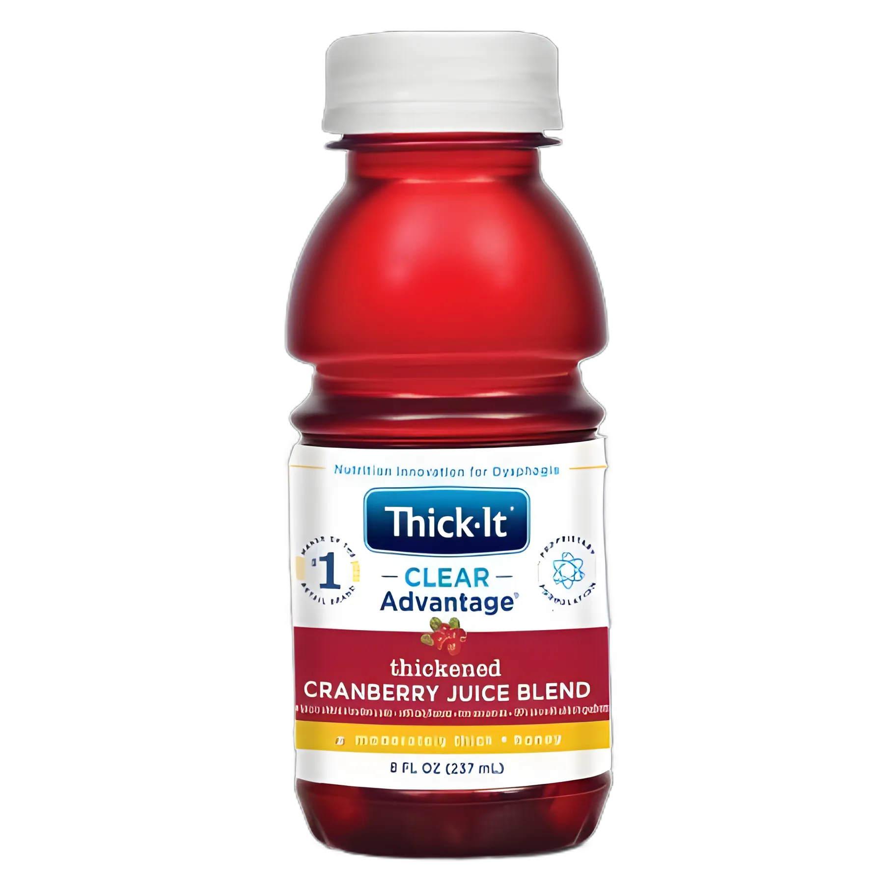 Thickened Beverage Thick-It® Clear Advantage® 8 oz. Bottle Cranberry Flavor Liquid IDDSI Level 3 Moderately Thick/Liquidized