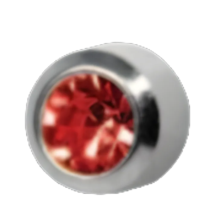 Ear Piercing Stud MediStuds® Stainless Steel Red / Silver July Birthstone Bezel Mount