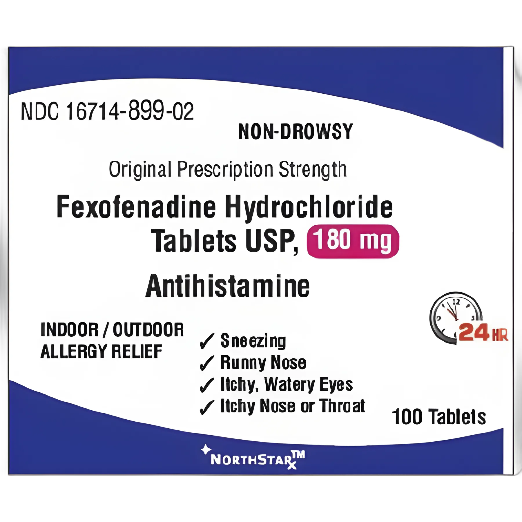 NorthStar Rx Allergy Relief Tablets - 180mg, 100 Count