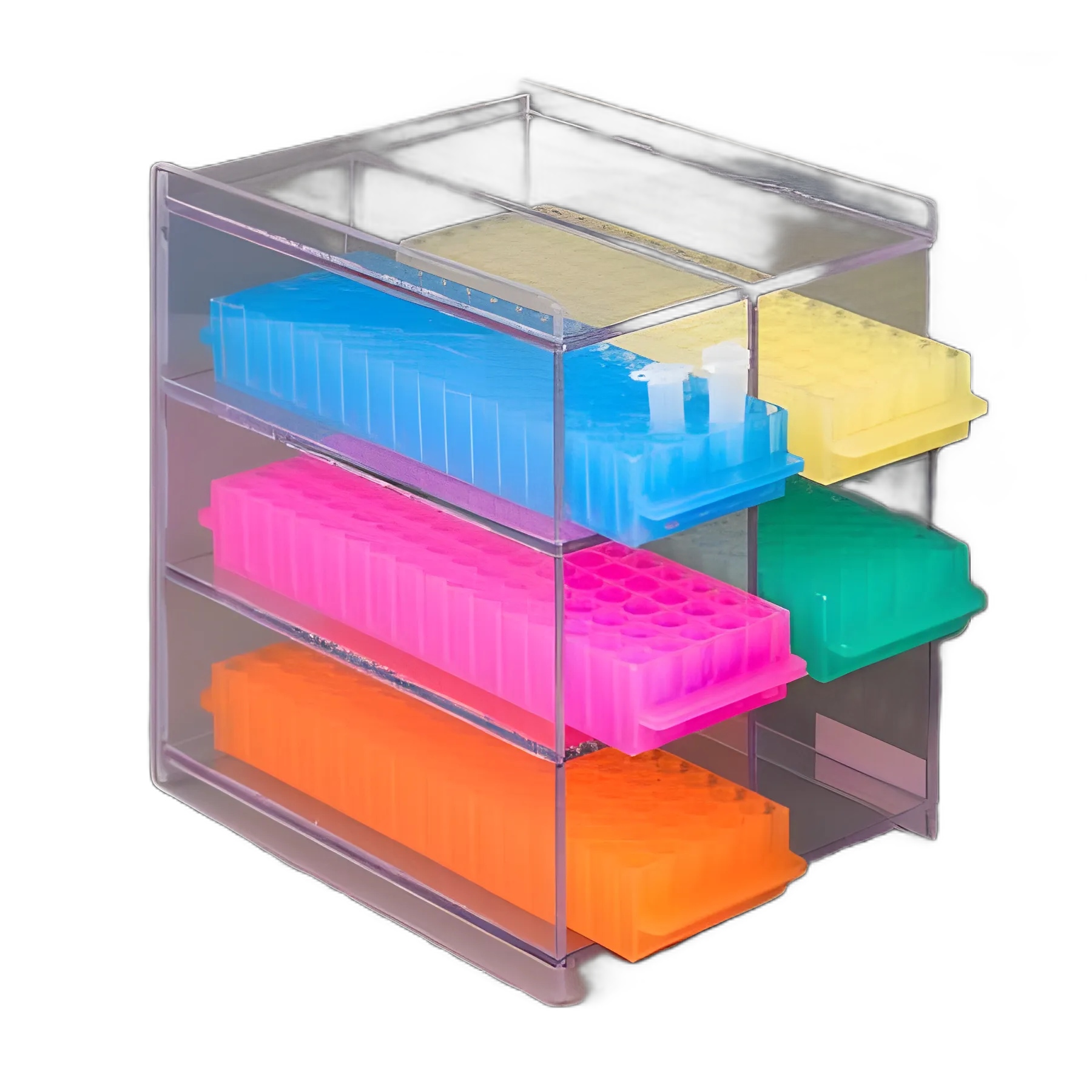 Poltex® 6-Place Clear Microtube Rack Holder for Laboratory Use, Durable PETG