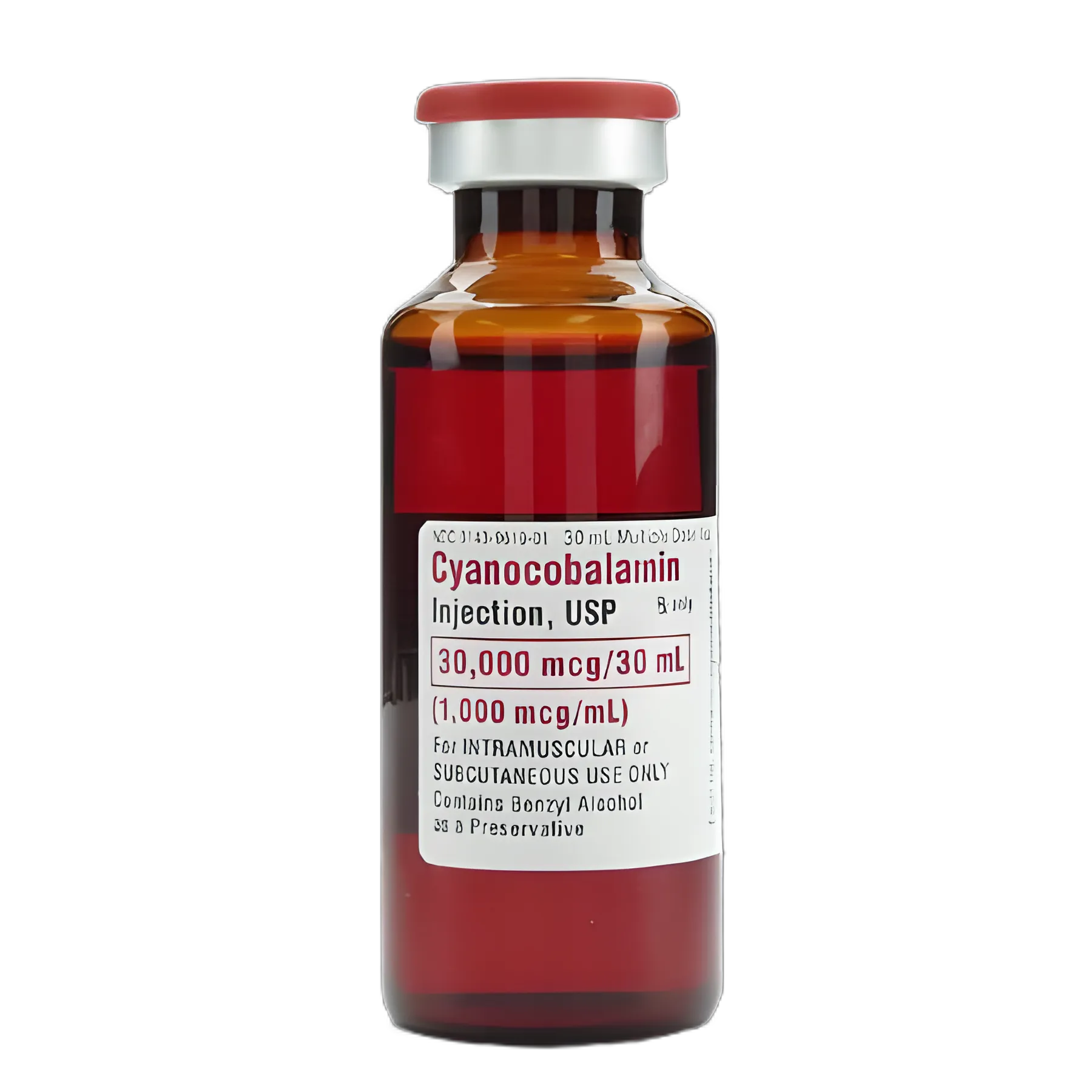 Vitamin B-12 Cyanocobalamin Injection 1,000 mcg/mL 30 mL Vial by Healthfirst