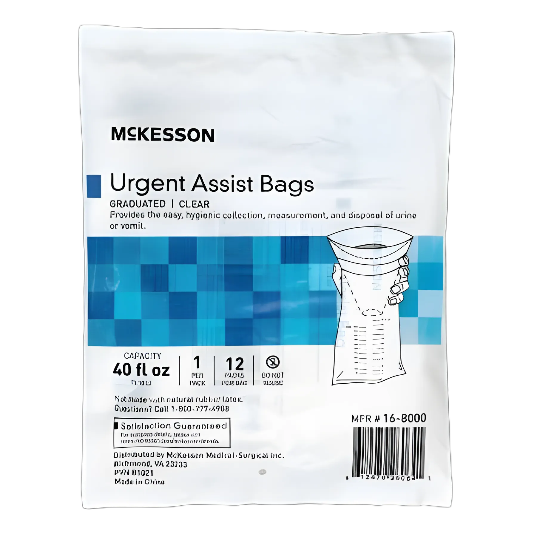 Emesis Bag McKesson 40 oz. Clear - 16-8000