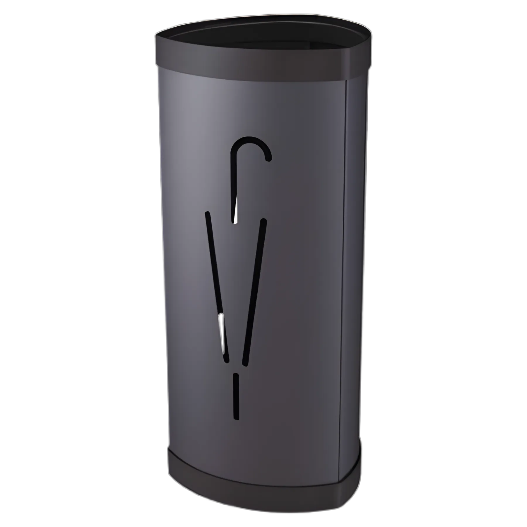 Triangular Umbrella Stand, Steel/Plastic, 10.25w x 10.25d x 23.67h, Black