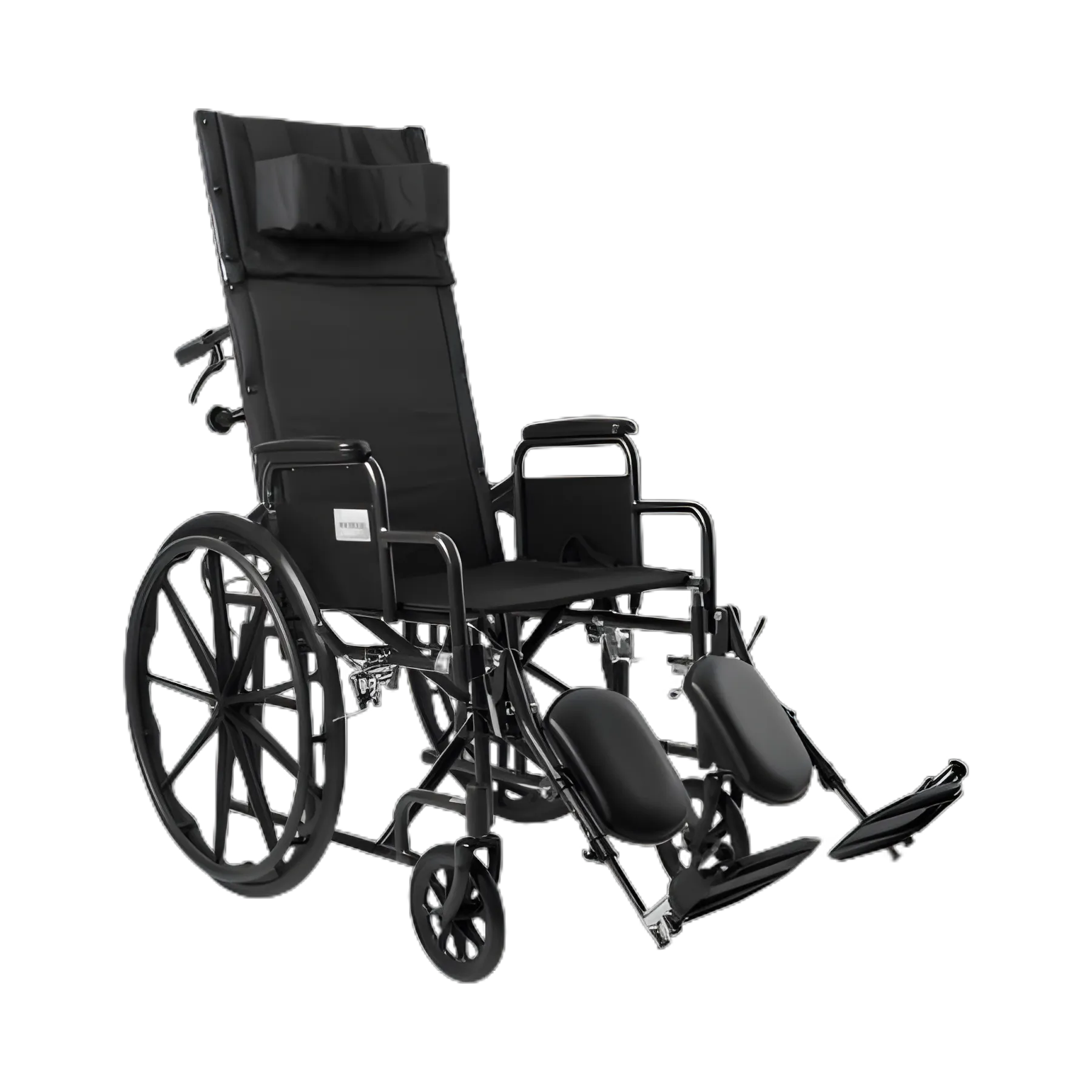 McKesson Reclining Wheelchair with Desk Length Arms and Swing-Away Elevating Legrest, 18 Inch Seat