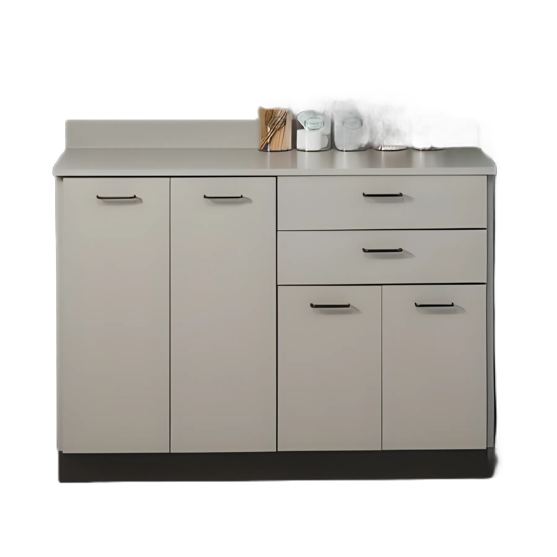 Quick Care Laminate Base Cabinet for Medical Facilities with 2 Drawers and 2 Shelves