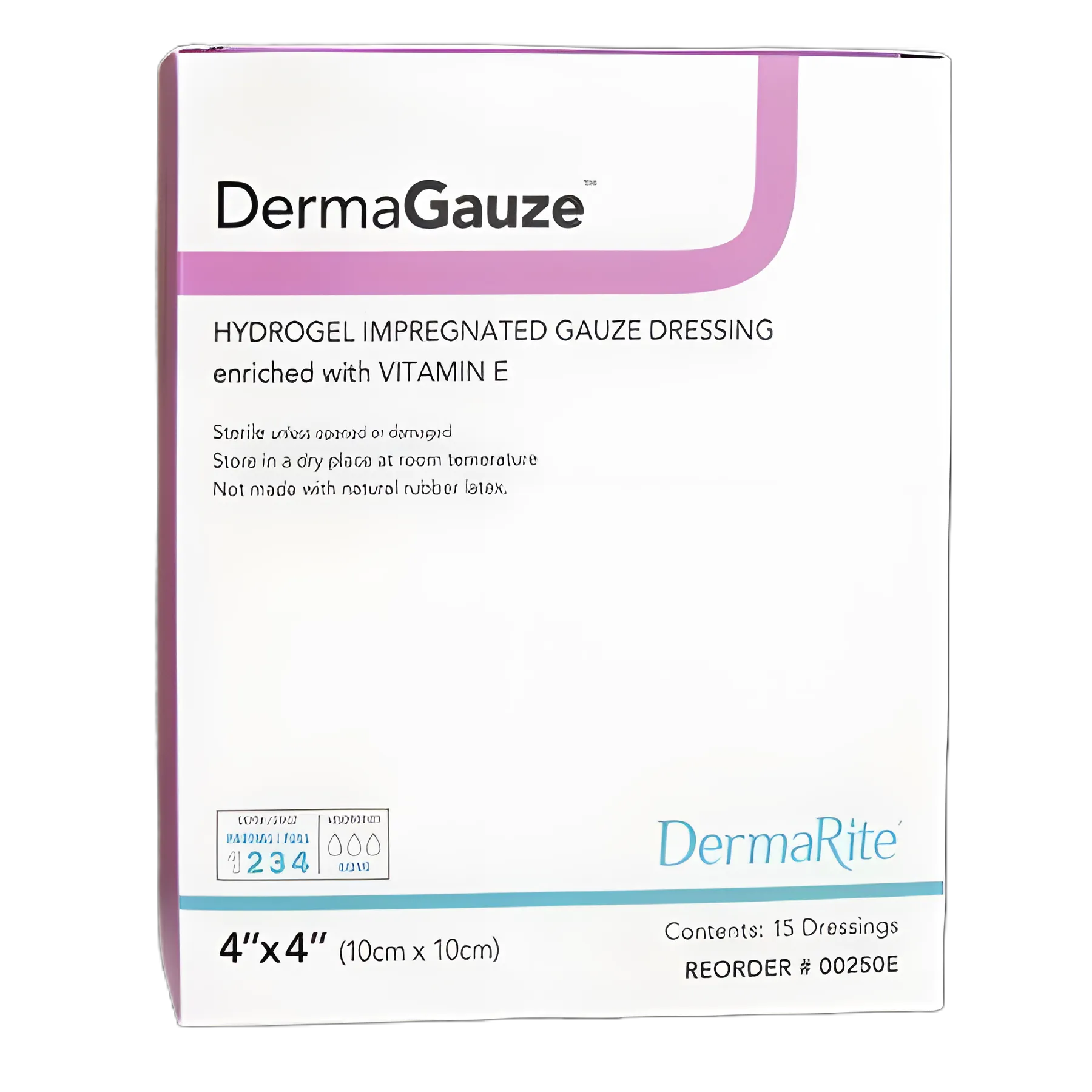Hydrogel Wound Dressing DermaGauze® Impregnated 4 X 4 Inch Impregnated Sterile