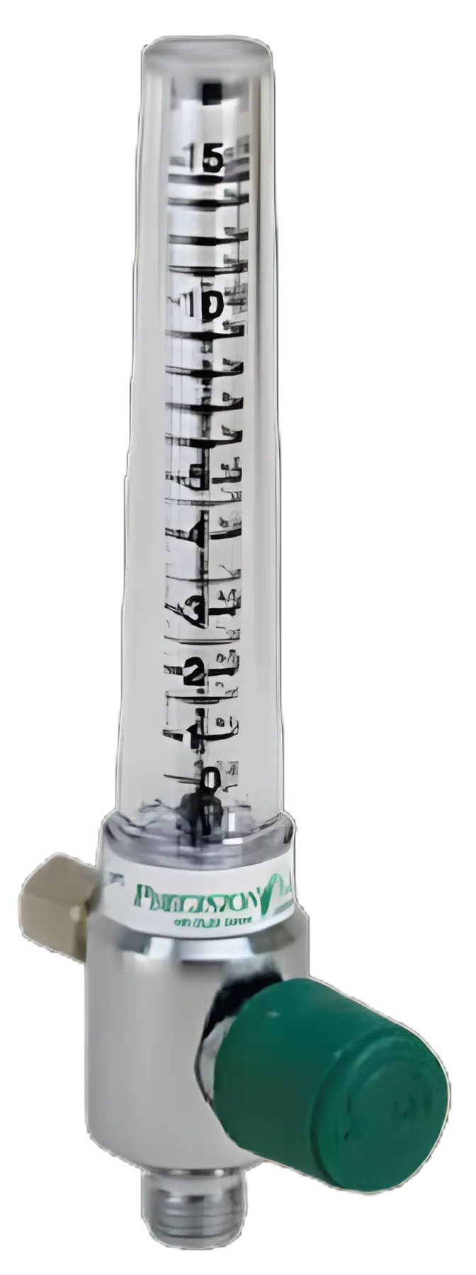 Precision Medical® Oxygen Flowmeter High Flow 0 - 70 LPM Barb Outlet Ohmeda Adapter