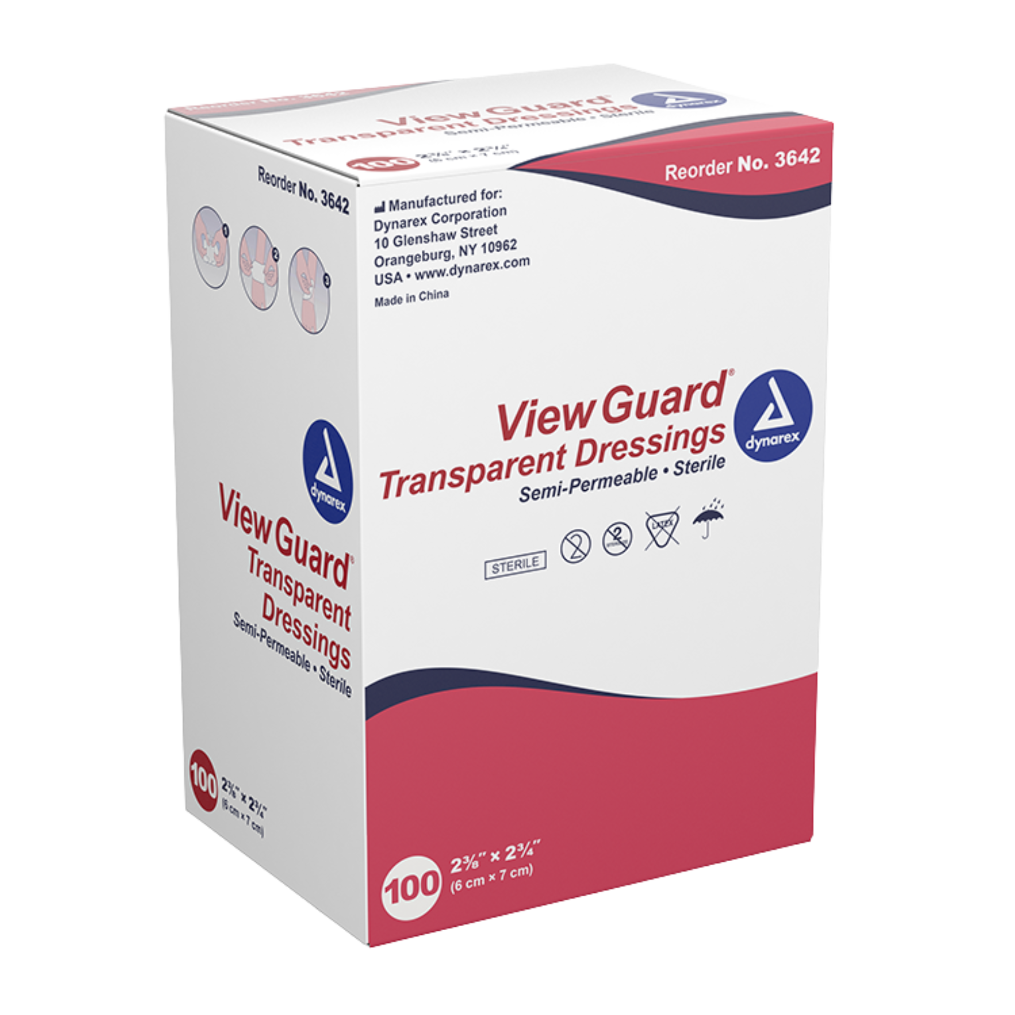 Transparent Film Dressing View Guard™ 2-3/8 X 2-3/4 Inch 2 Tab Delivery Rectangle Sterile