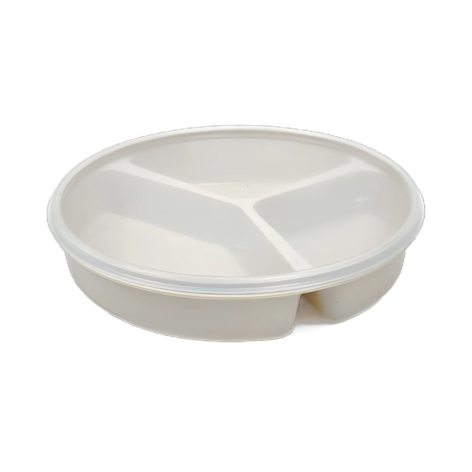 Partitioned Scoop Dish Maddak Sandstone Reusable Plastic 8-1/4 Inch Diameter