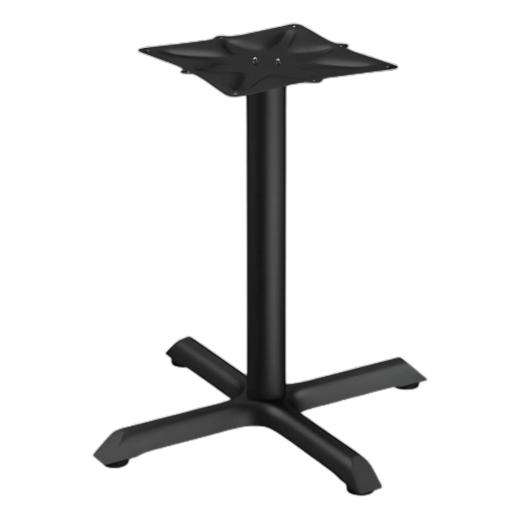 Alera Hospitality Series Single-Column Table Base for Medical Facilities, 28.5" Height, Steel, Black