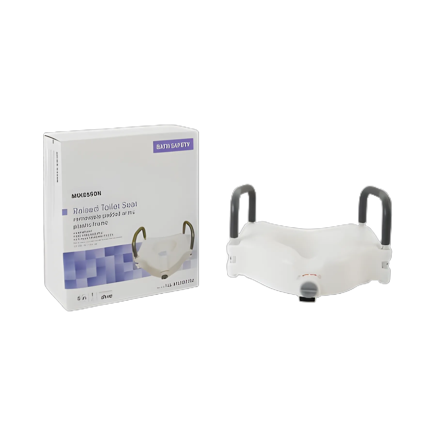 McKesson Raised Toilet Seat with Padded Arms, 5 Inch - 300 lbs Capacity