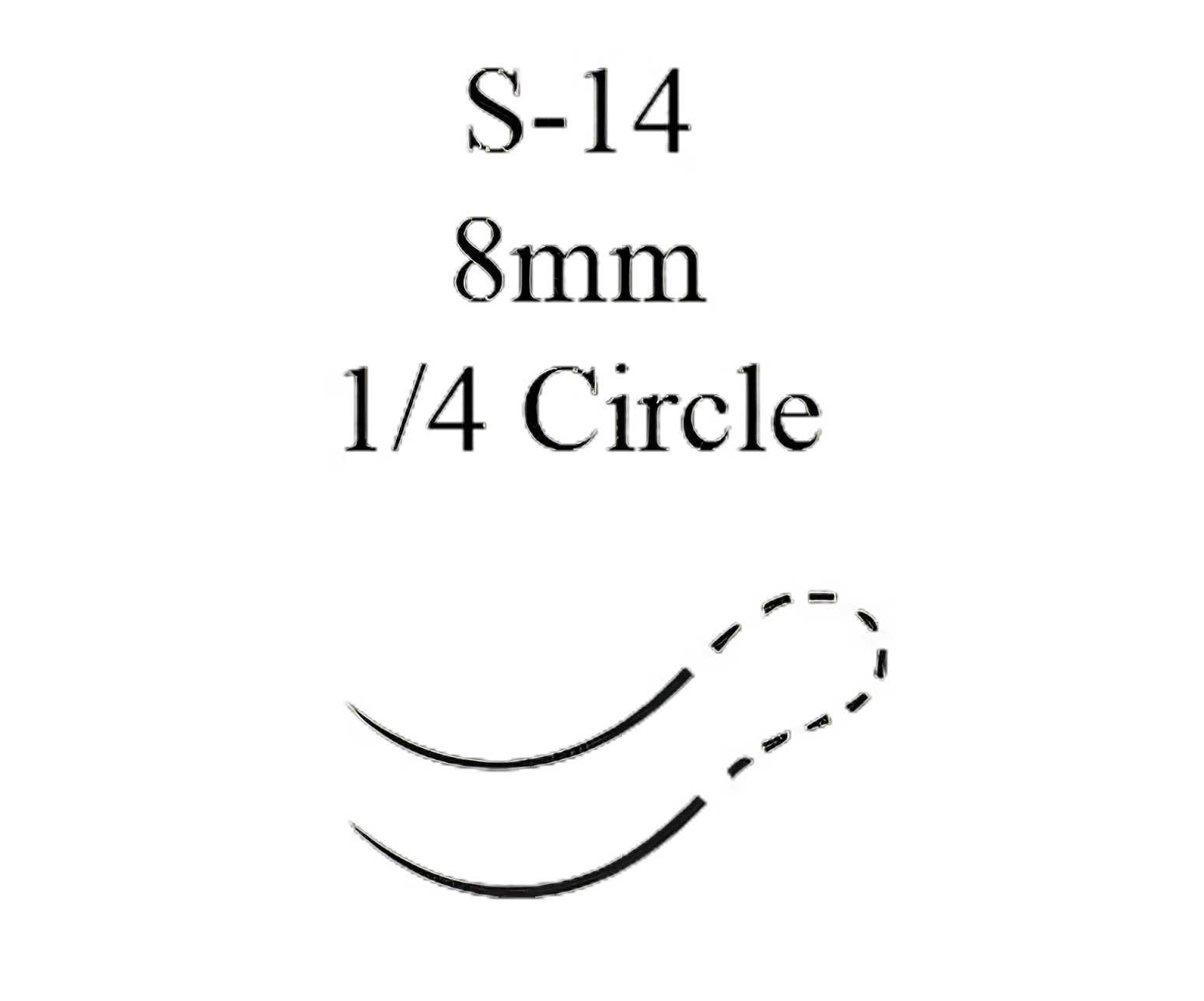 Absorbable Suture with Needle - Coated Vicryl Polyglactin 910 S-14 1/4 Circle Spatula, 5-0 Braided