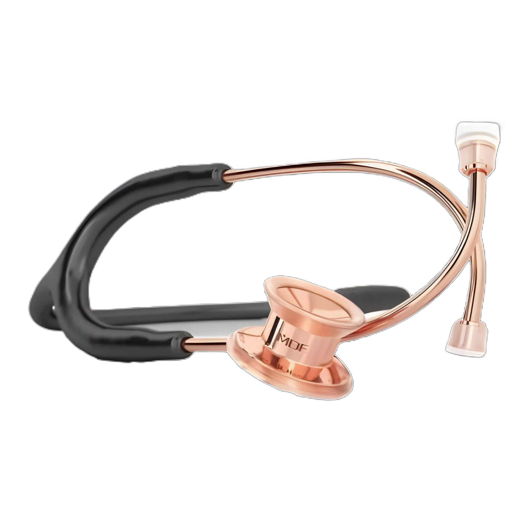 Clinician Stethoscope MD ONE® Black / Rose Gold 1-Tube Double Sided Chestpiece