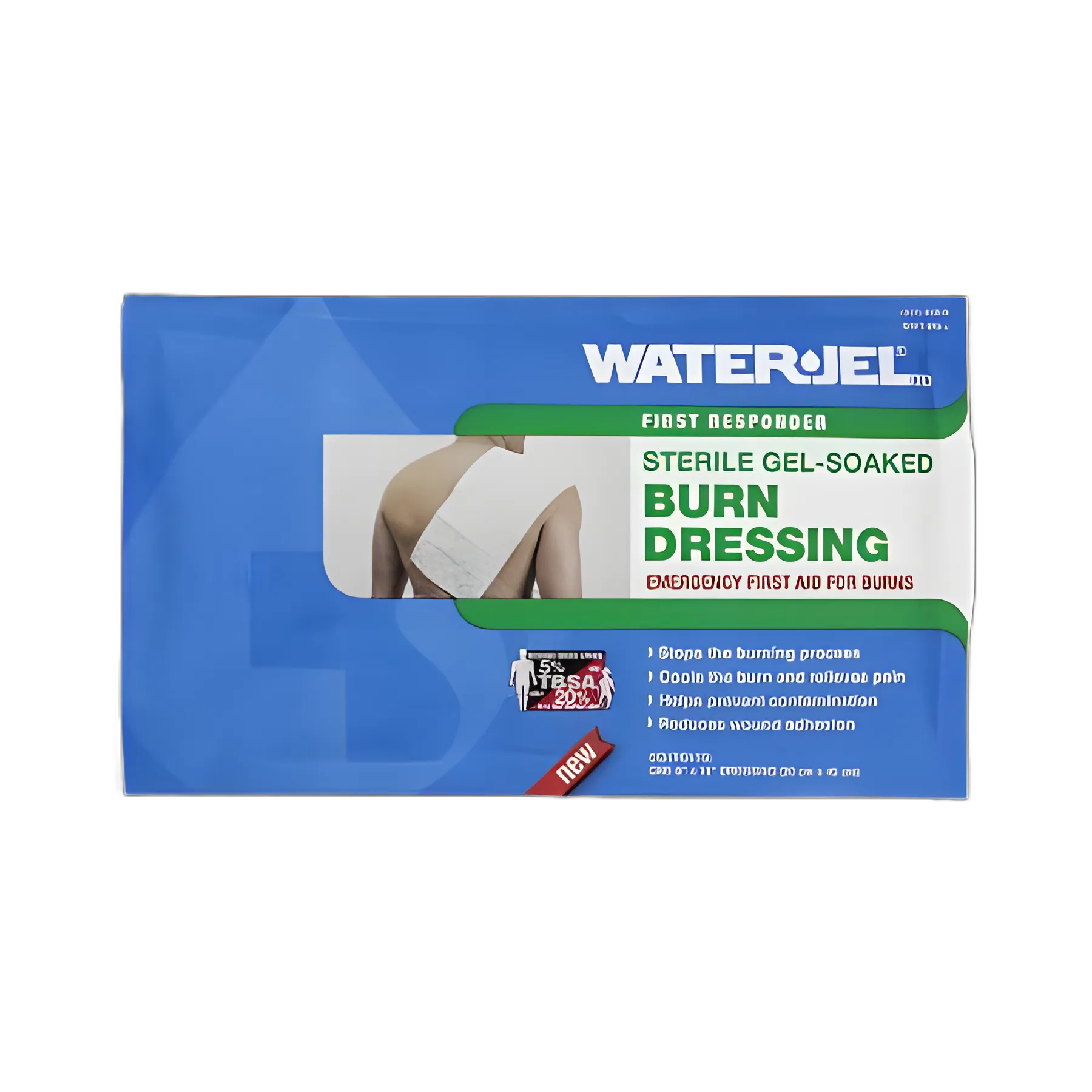 Water-Jel First Responder Hydrogel Burn Dressing, Sterile, 8x18 Inch