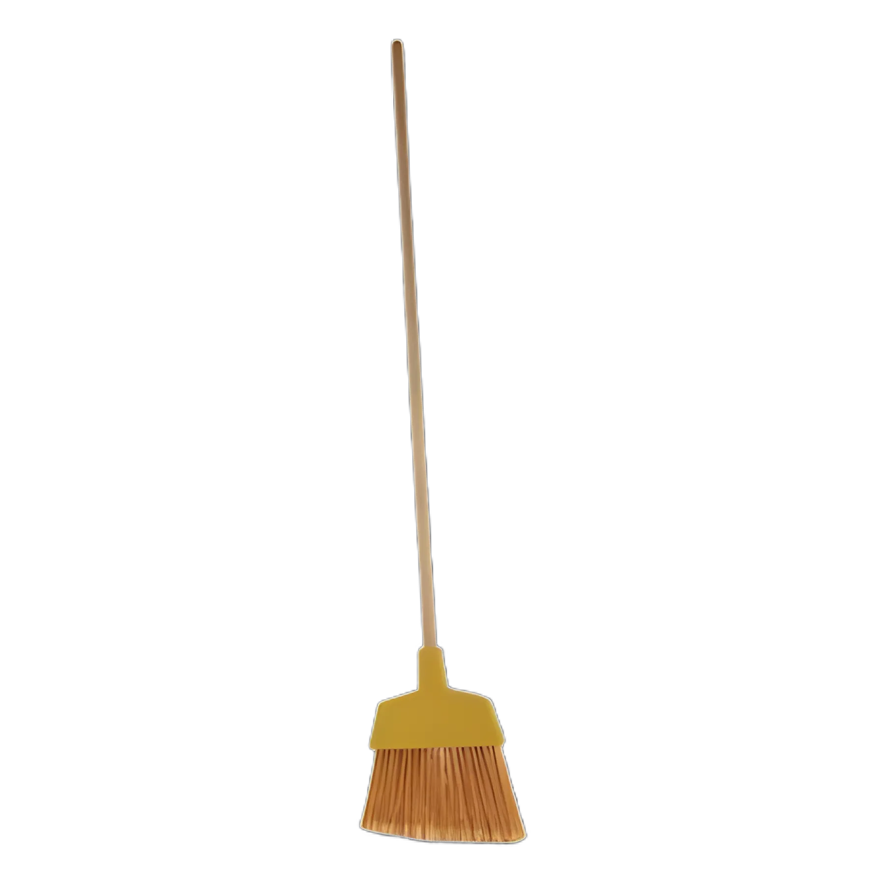 Angler Broom with 53" Handle for Medical Facilities, Yellow