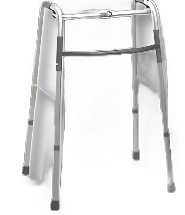 Adjustable Height Aluminum Folding Walker with 350 lbs. Capacity