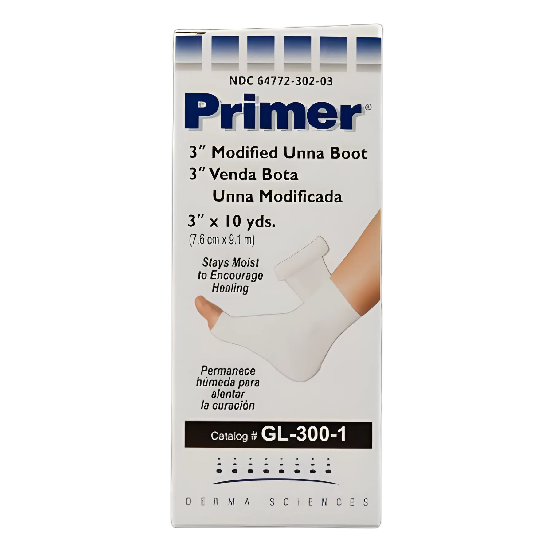 Unna Boot Primer® Zinc Oxide 3 Inch X 10 Yard