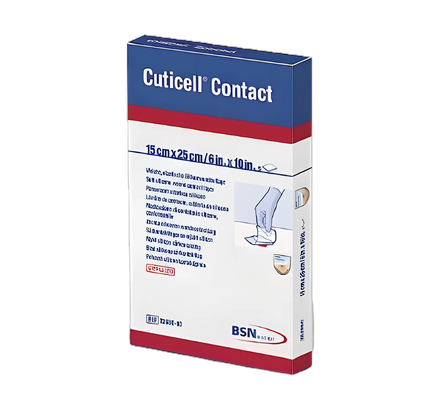 Cuticell Contact Silicone Wound Contact Layer Dressing 3x4 Inch - Sterile