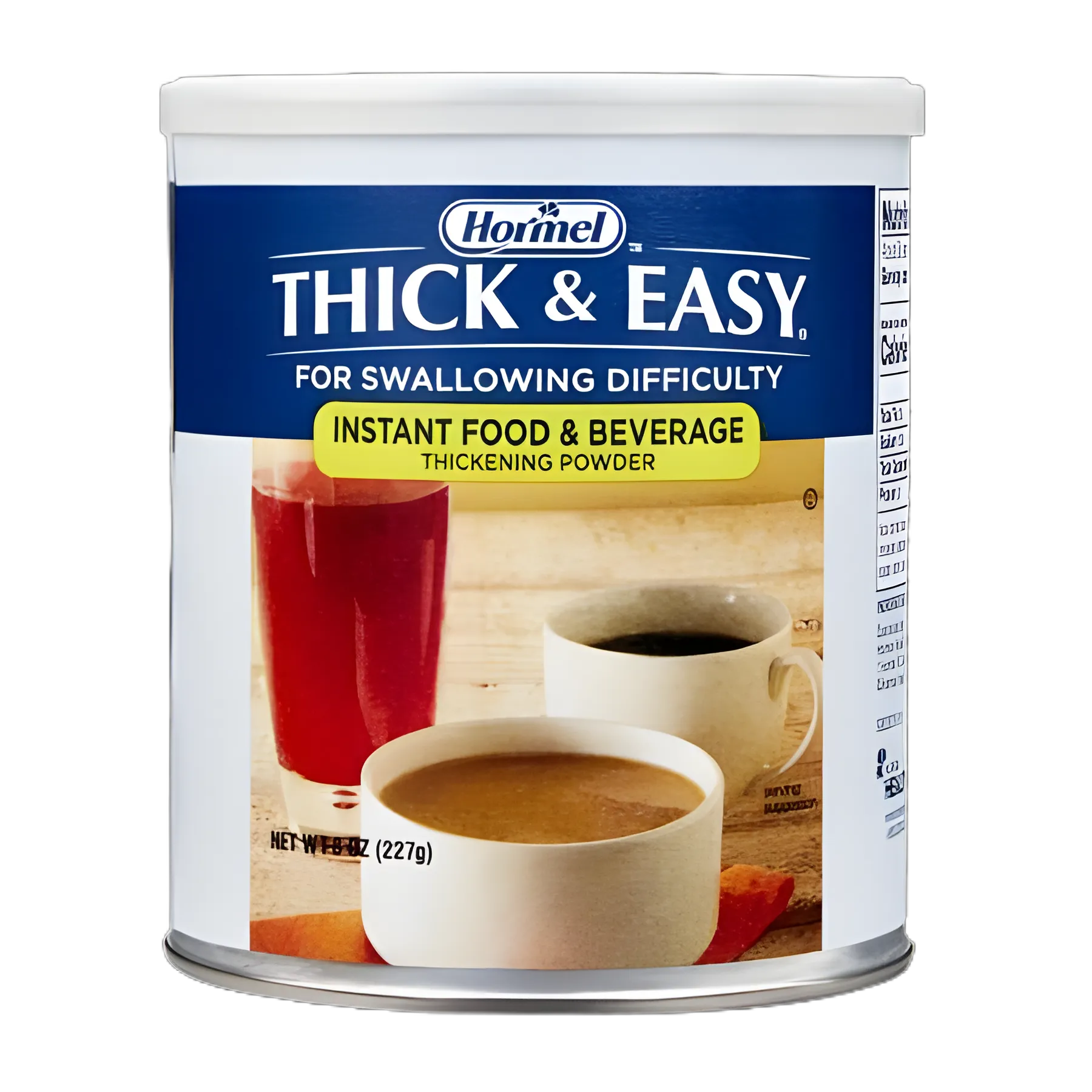 Food and Beverage Thickener Thick & Easy® 8 oz. Canister Unflavored Powder IDDSI Level 0 Thin