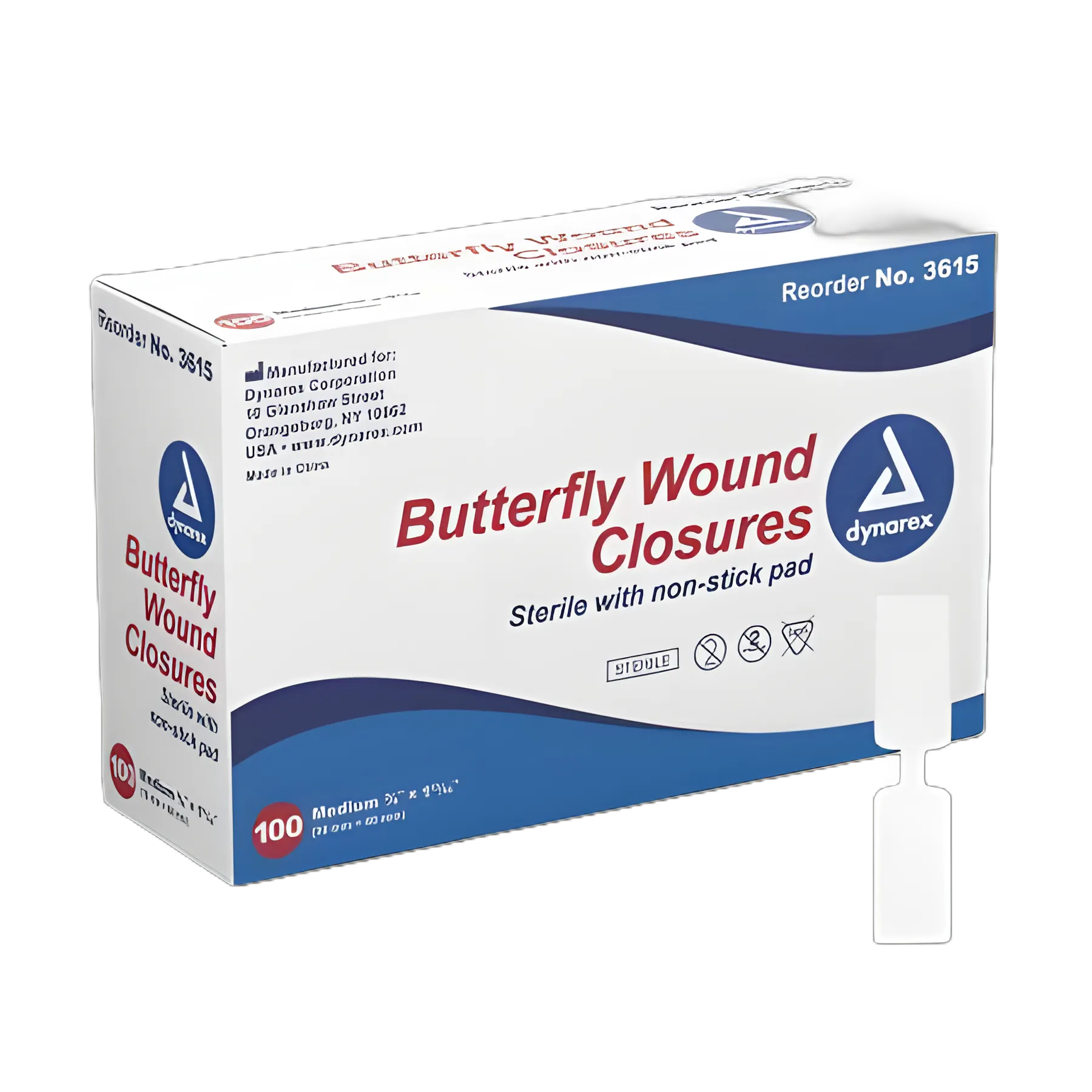 Skin Closure Strip Secure Strip™ 3/8 X 1-13/16 Inch Plastic Butterfly Closure White
