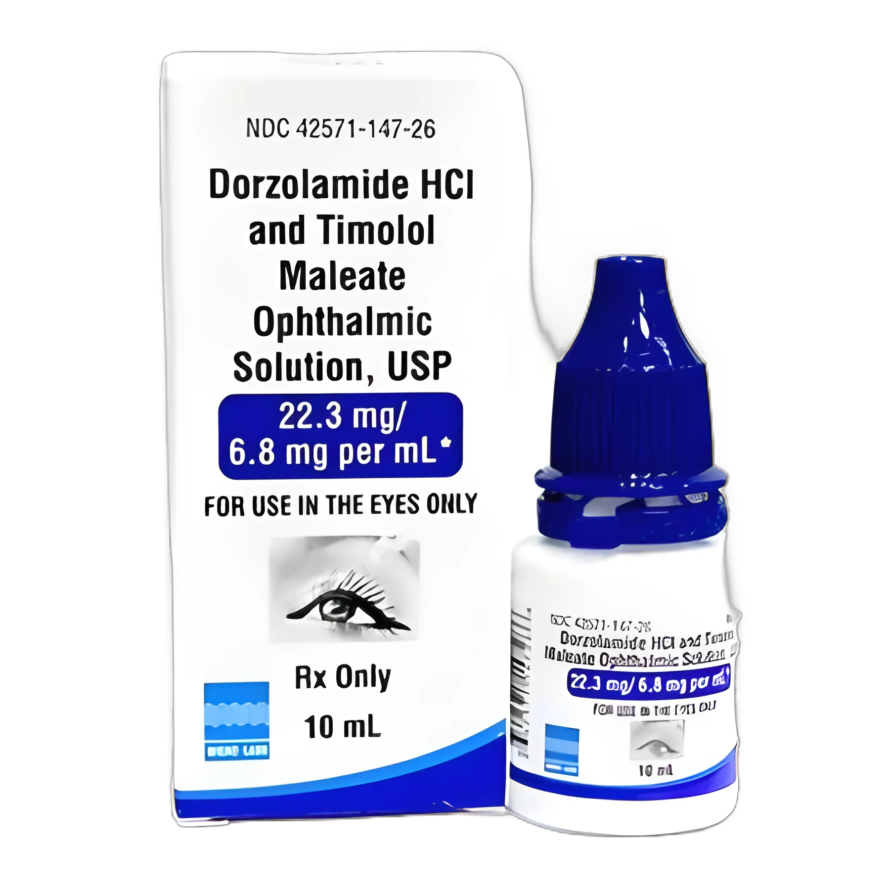 Dorzolamide HCl / Timolol Maleate Ophthalmic Solution 22.3 mg - 6.8 mg / mL, 10 mL Dropper Bottle