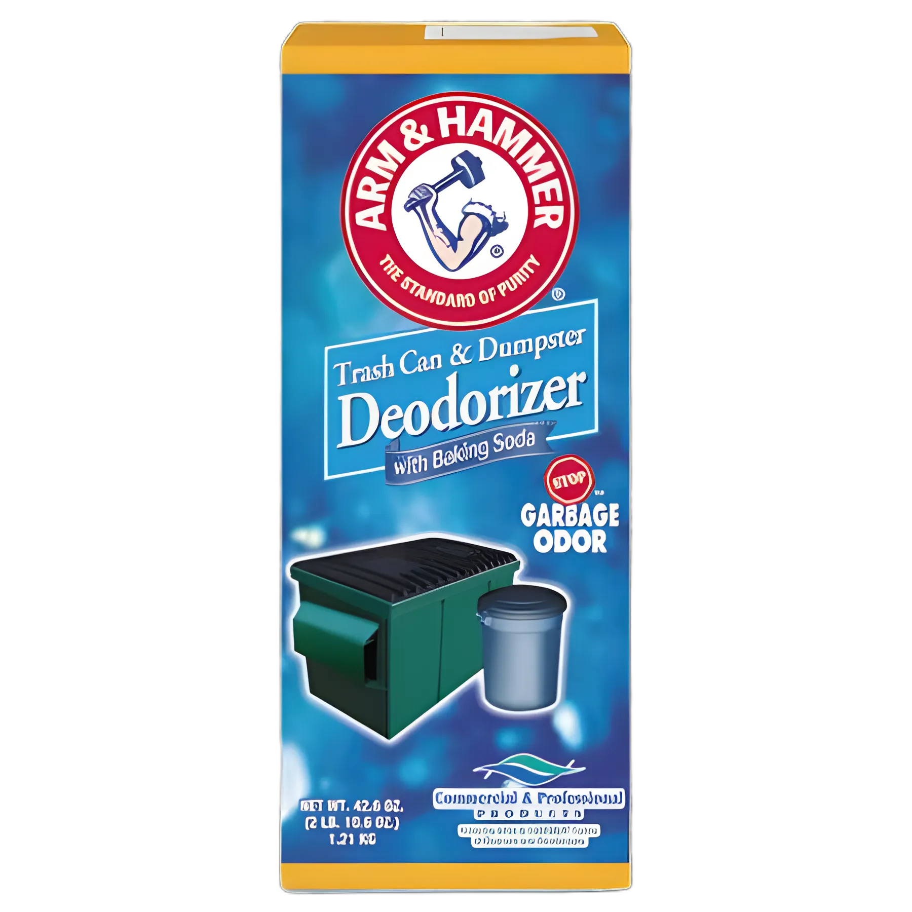 Trash Can and Dumpster Deodorizer with Baking Soda, Sprinkle Top, Original, Powder, 42.6 oz Box, 9/Carton