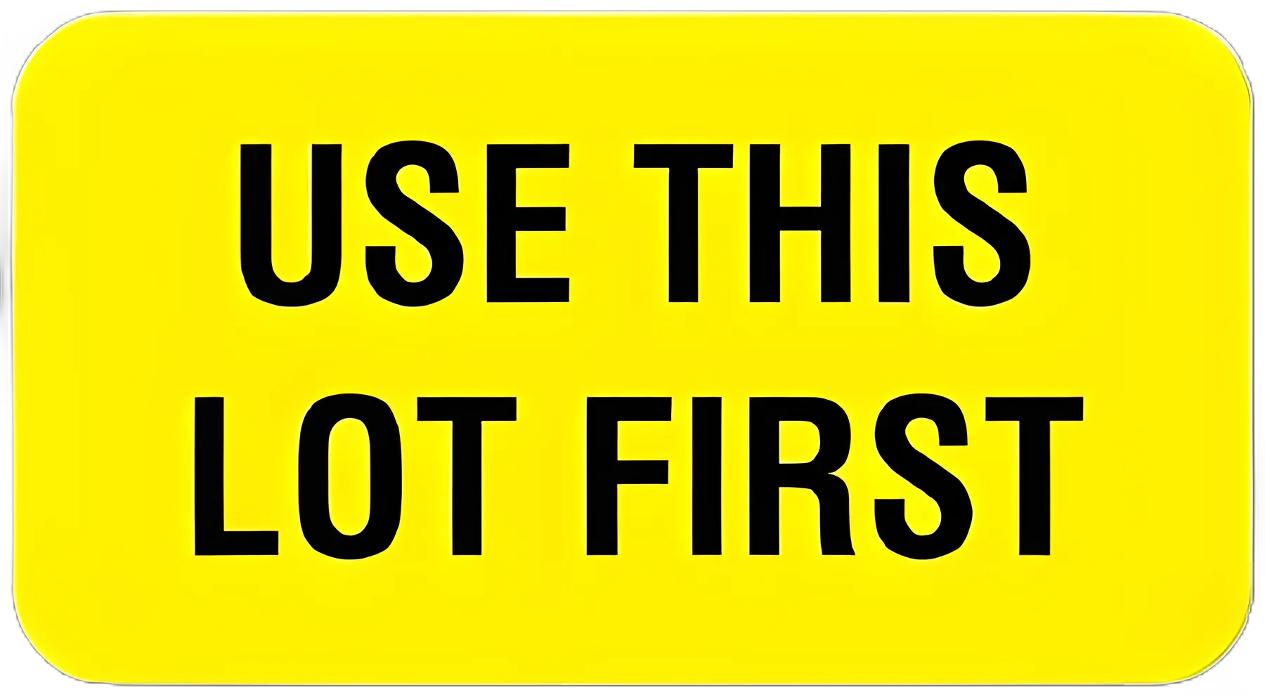 UAL™ Quality Control Pre-Printed Advisory Label - Yellow, 7/8 X 1-5/8 Inch, Removable Adhesive