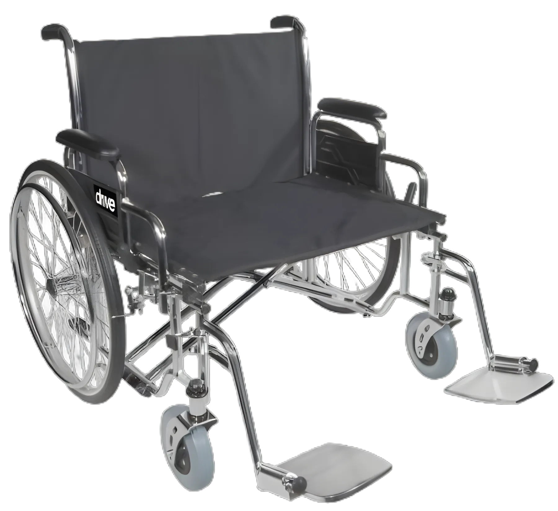 Drive™ Sentra EC Bariatric Wheelchair with Desk Length Arm and Elevating Legrest, 700 lbs. Capacity