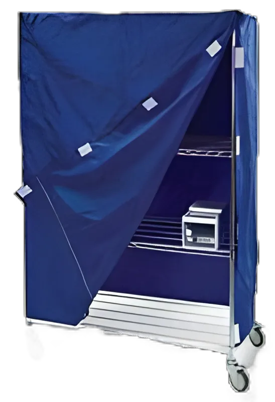 Cart Cover Blue Nylon 18 X 36 X 72 Inch Hook and Loop Closure