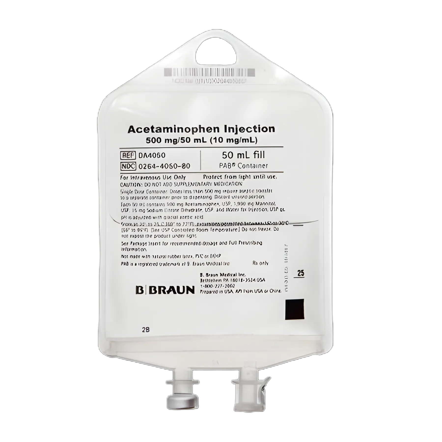 Acetaminophen 500 mg / 50 mL IV Solution Flexible Bag 50 mL